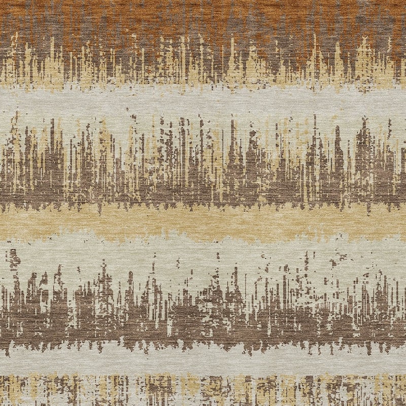 HomeRoots Striped Transitional Rectangle Outdoor Rug