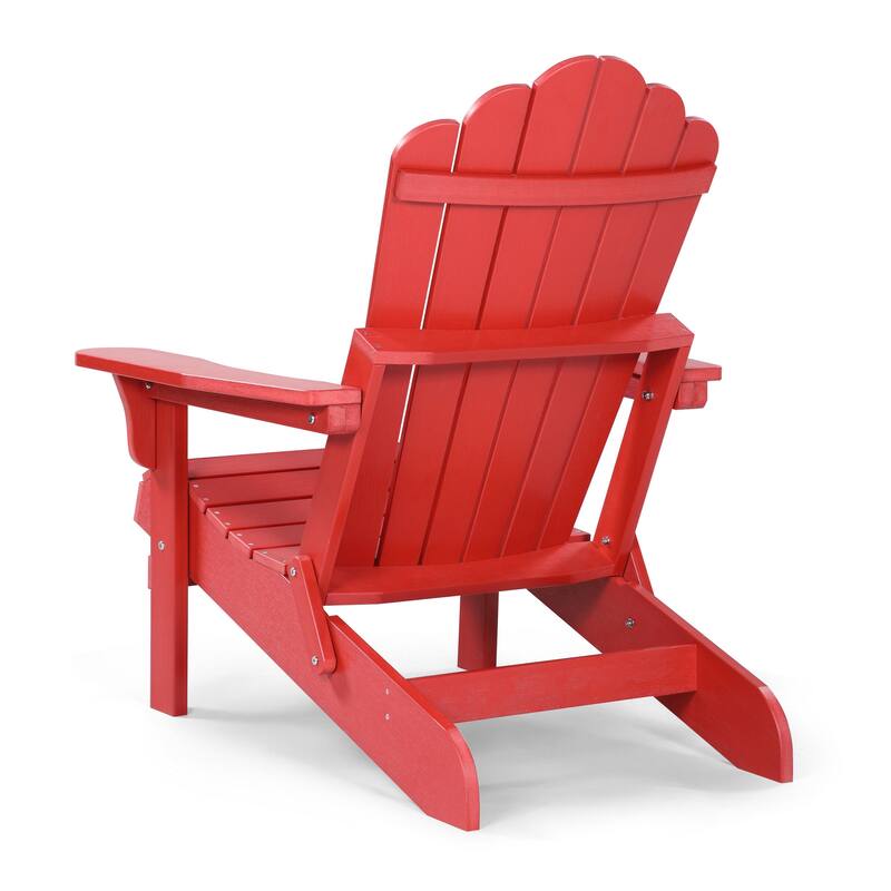 Haven Folding Poly Resin Plastic Adirondack Chair