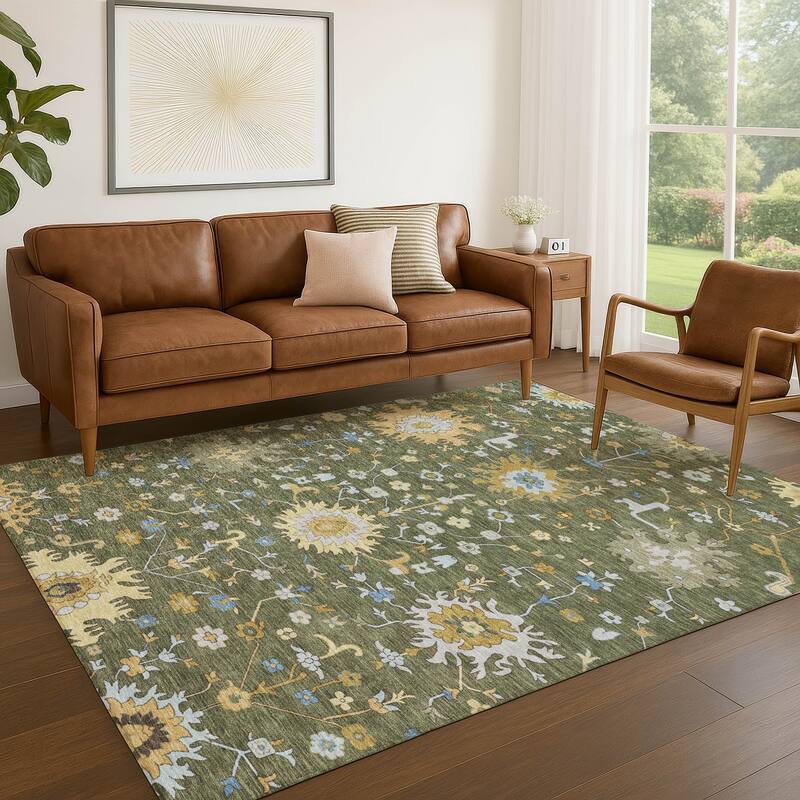Machine Washable Indoor/ Outdoor Global Dillon Chantille Rug