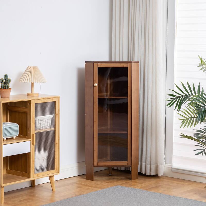Wooden Cabinet with Doors and Shelves