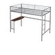 preview thumbnail 3 of 6, Industrial Metal Twin Loft Bunk Bed Steel Frame w/Desk, Twin Loft Bed