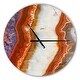 preview thumbnail 2 of 7, Designart 'Colorful Stone Stripes' Oversized Modern Wall CLock 16 in. wide x 16 in. high