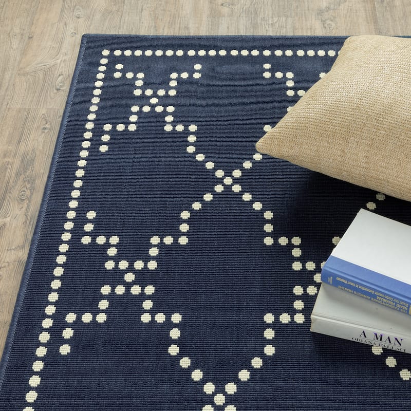 Style Haven Marianna Geometric Trellis Indoor Outdoor Area Rug