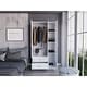 preview thumbnail 4 of 31, Bosko 3 Doors Armoire, 2 Drawers, 4 Shelves, Metal Rod