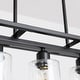 preview thumbnail 4 of 4, 35.4-Inch 5 Light Farmhouse Linear Chandelier for Dining Room Pool Table Pendant Light Fixture