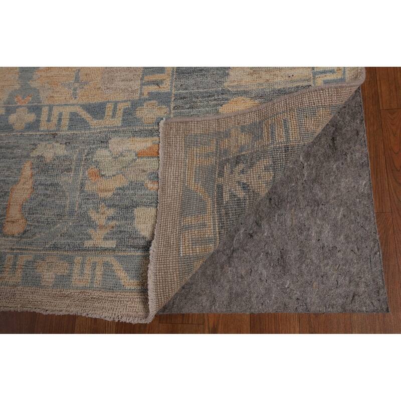 Oushak Turkish Rug Handmade Vegetable Dye Transitional Wool Carpet - 9'2"x 11'8"