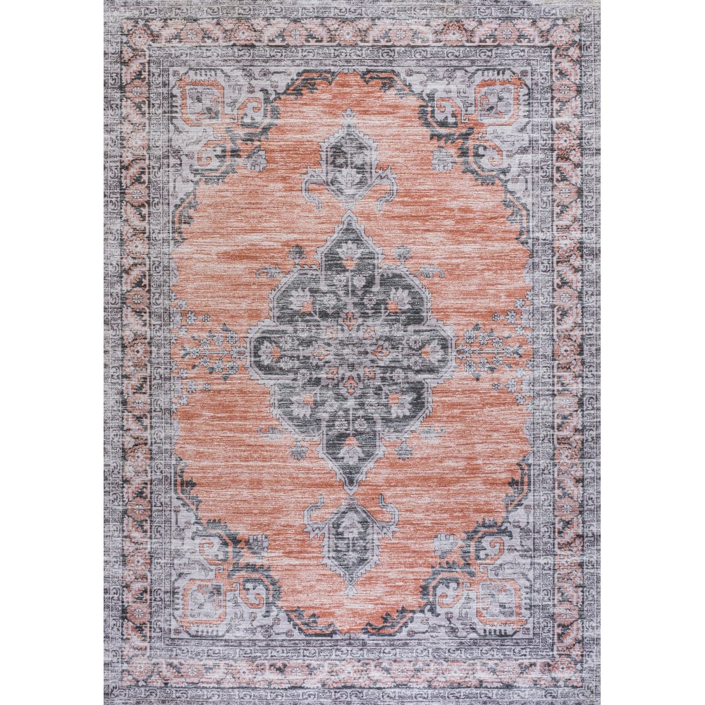 JONATHAN Y Chapell Cottage Medallion Machine-Washable Area Rug