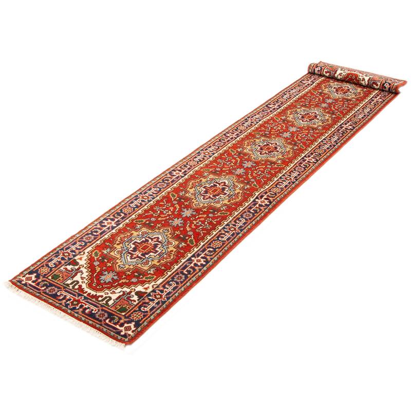 ECARPETGALLERY Hand-knotted Serapi Heritage Red Wool Rug - 2'8 x 18'2