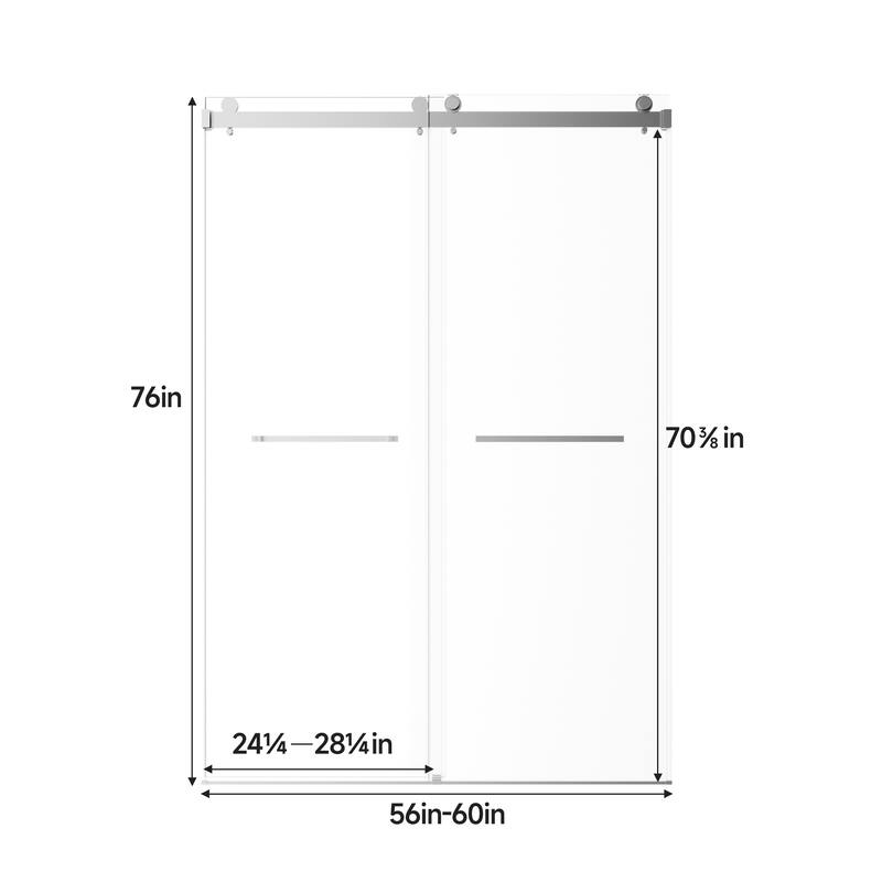 Frameless Double Sliding Shower Door
