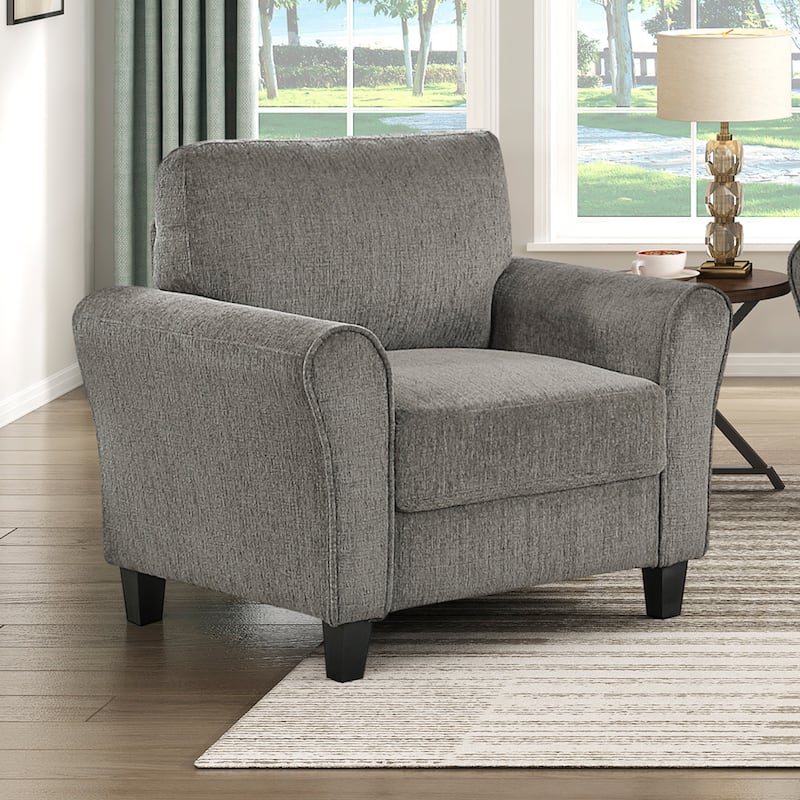 Diboll 37" Chenille Living Room Chair - Wood Finish Exposed Feet - 37" x 34" x 34.5"