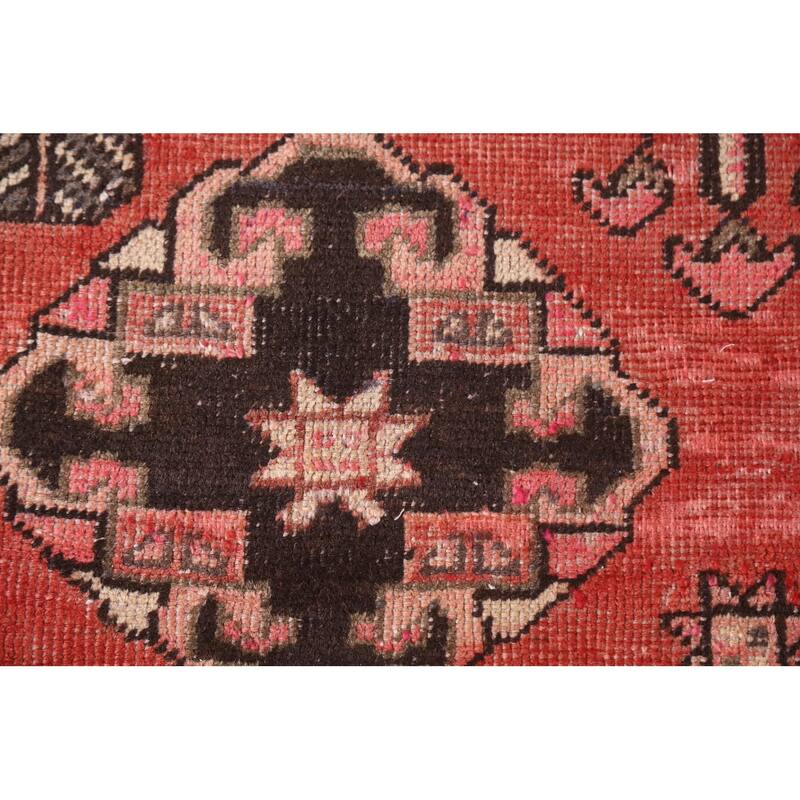 All-Over Geometric Bakhtiari Persian Antique Rug Handmade Wool Carpet - 4'6"x 8'9"