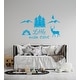 preview thumbnail 9 of 8, Little Man Cave Wall Decal Nursery Decor. 21 tall x 35 wide inches - Baby Blue
