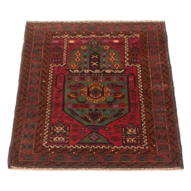 Teimani Green Rug 2'10" x 4'4" - 2'10 x 4'4