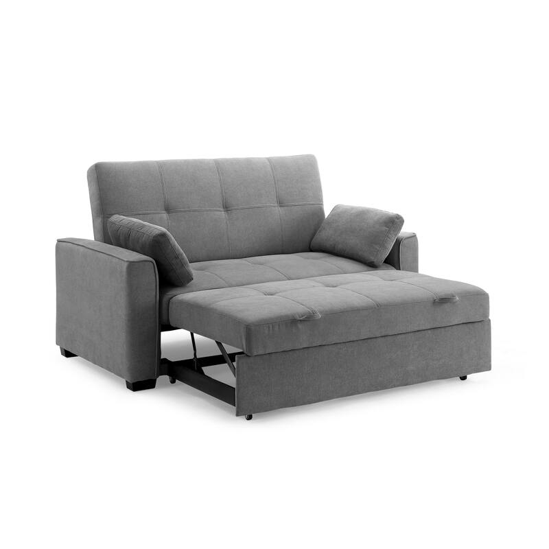 Nantucket Pull-Out Chenille Sleeper Sofa with Accent Pillows