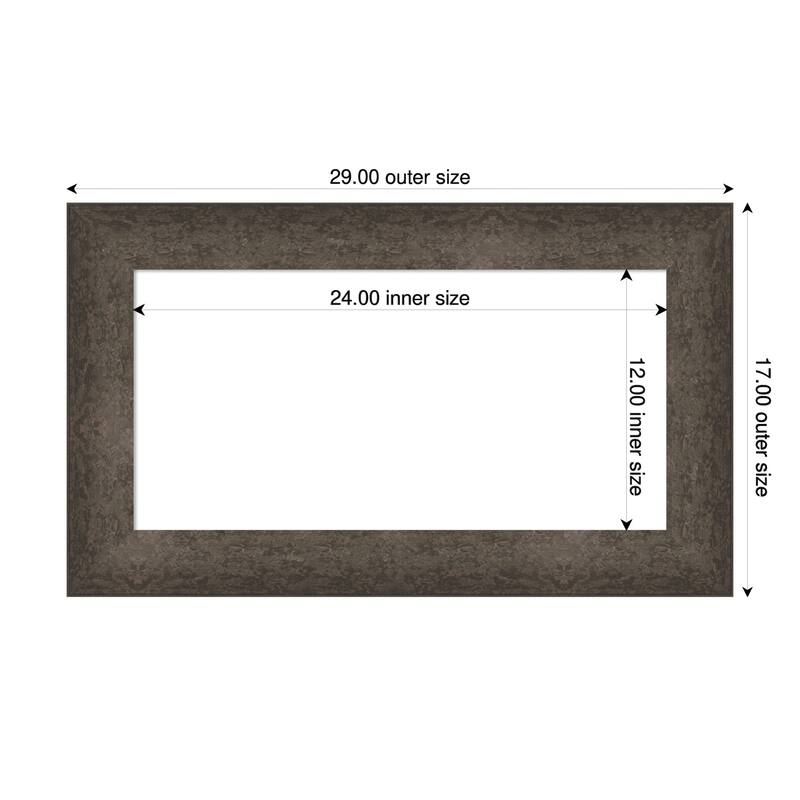 Amanti Art Dappled Light Bronze Framed Dry Erase Magnetic Board - 29 x 17 in