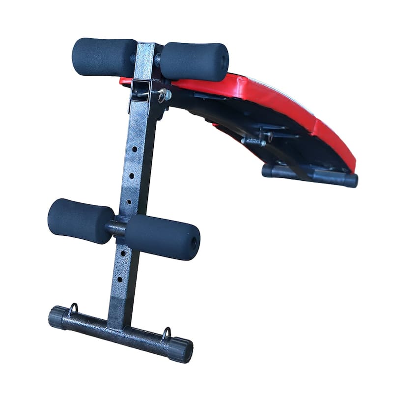 Sit-up Chair Collapsible Design Multi-Position Adjustable Utility Bench 220lbs Maximum Weight for Home Gym - black