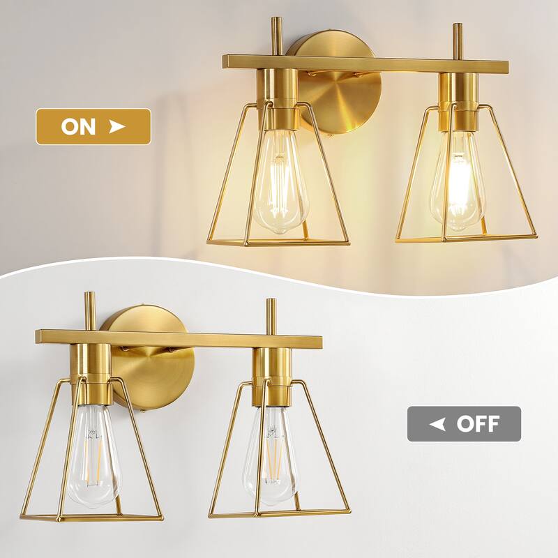 2&3 - Light Dimmable Modern Bathroom Vanity Light with Metal Frame