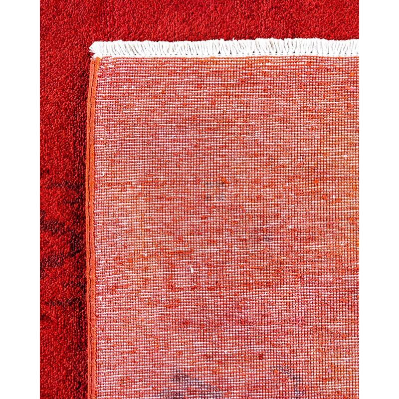 Vibrance, One-of-a-Kind Hand-Knotted Area Rug - Red, 5' 4" x 8' 1" - 5' 4" x 8' 1"