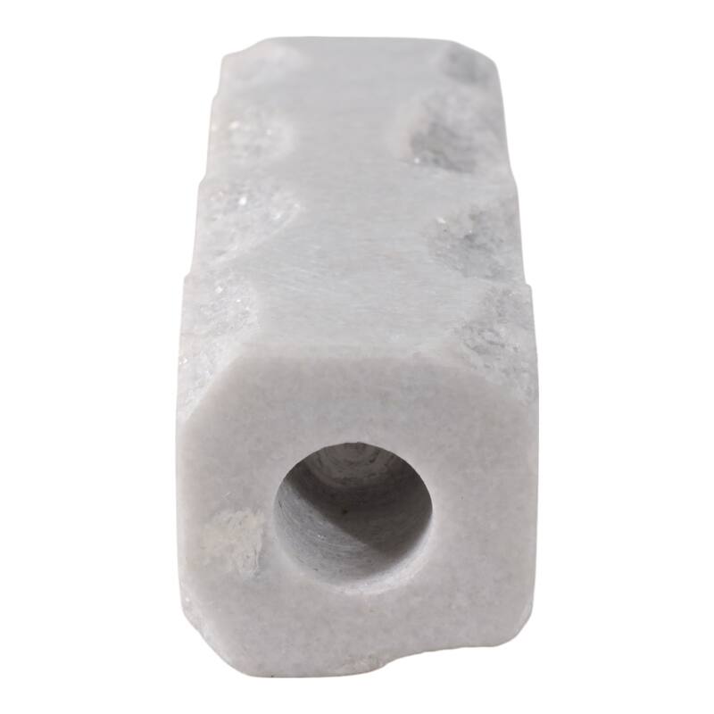 Marble Stone Candle Holder Cylindrical Taper Sleek Sculptural Design
