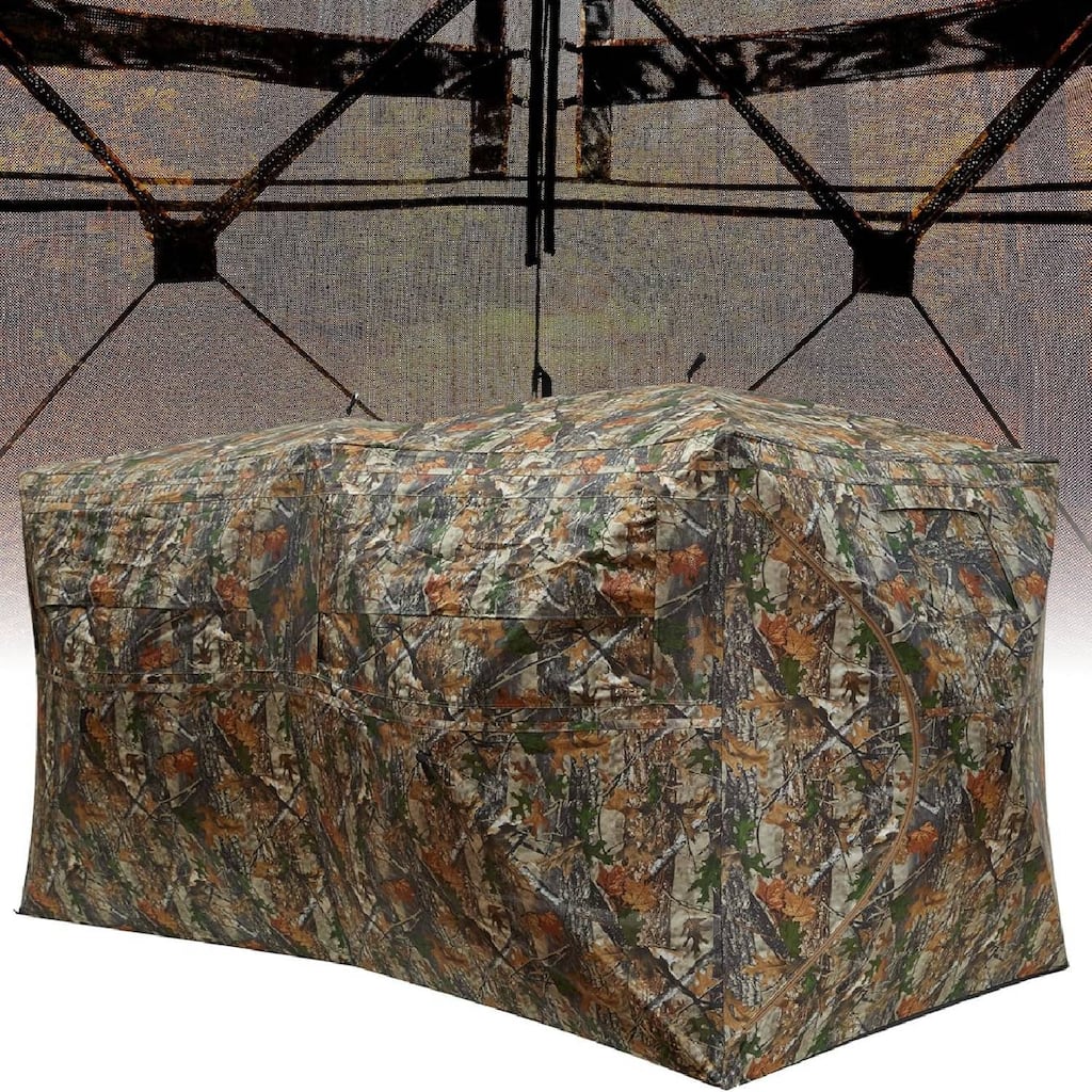 Portable 2-4 Person 270 Degree See Through Pop Up Hunting Blind with Carry Bag