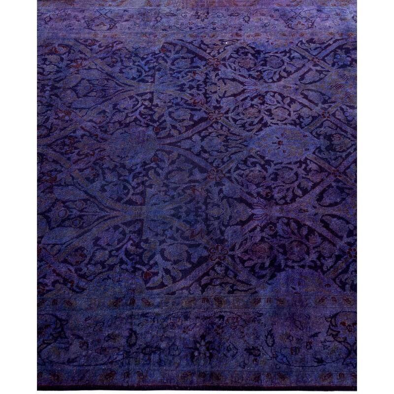 Overdyed One-of-a-Kind Hand-Knotted Area Rug - Purple - 4' 0" x 6' 2"