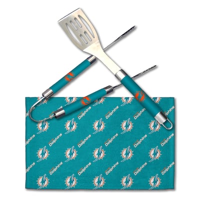 NFL Miami Dolphins 3 Piece BBQ Utensil Set - N/A