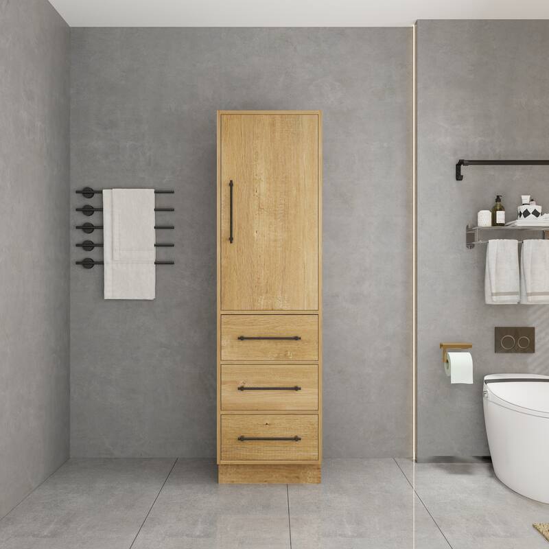 Victoria 72 inches Freestanding Side Cabinet - 23 - Wood Finish - Oak