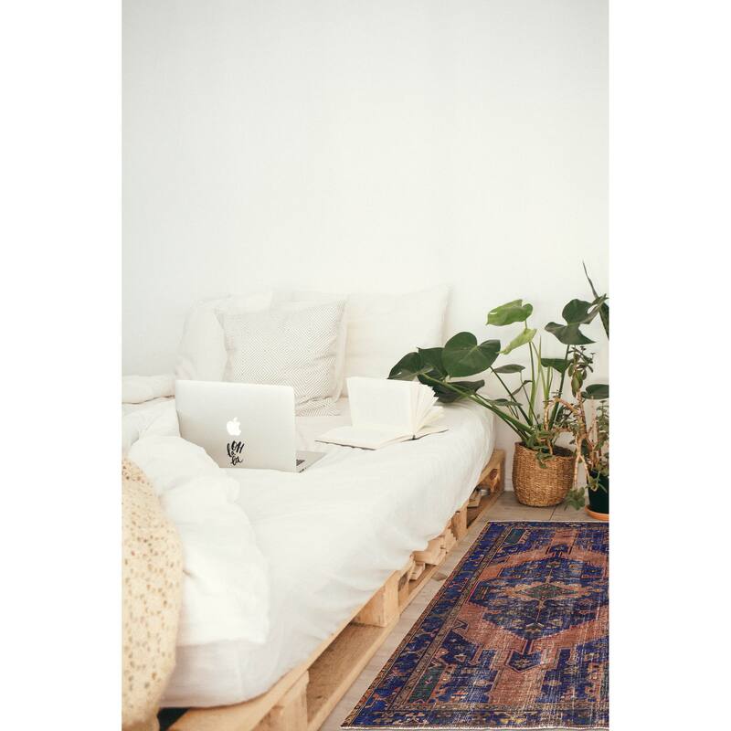 ECARPETGALLERY Hand-knotted Antalya Vintage Copper Wool Rug - 4'1 x 6'9