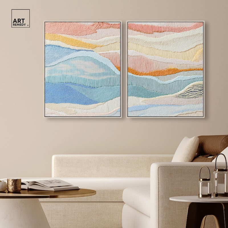 Morning Calm I Canvas Set of 2 by Art Remedy