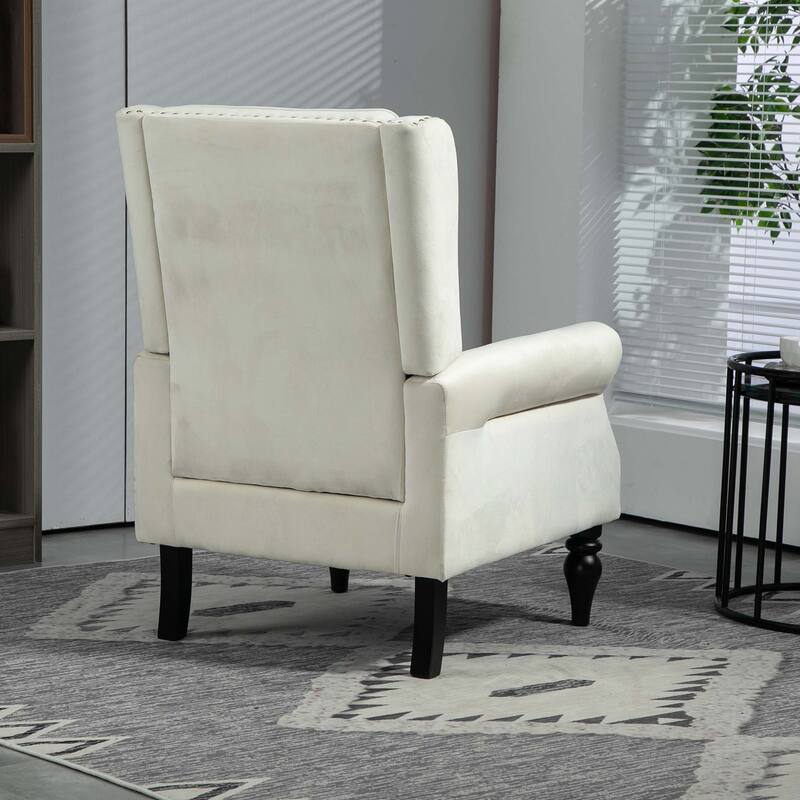 Wood Frame Armchair, Modern Accent Chair Lounge Chair for Living Room