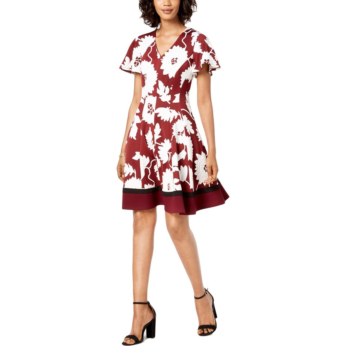 petite short sleeve casual dresses