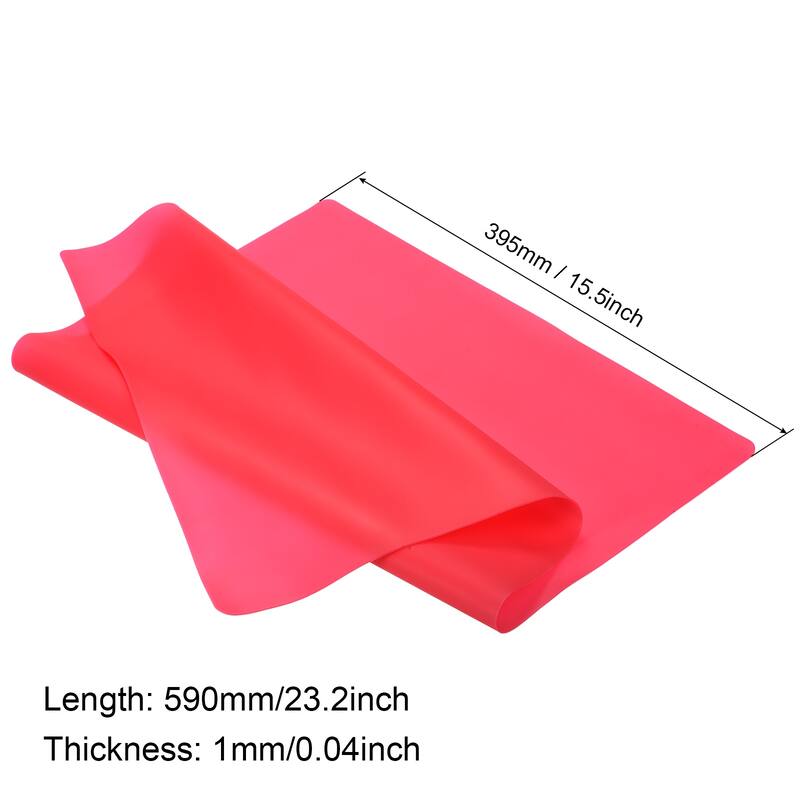 Silicone Counter Mat Heat Resistant Mat, for Counter Top, Tableware - 23.2x15.5inch - Red