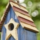 preview thumbnail 15 of 15, Glitzhome 9"H Spring Patriotic Solid Wooden Rustic Birdhouse