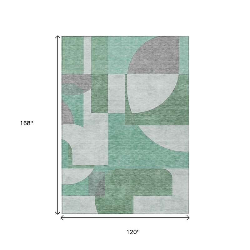 HomeRoots Geometric Modern Rectangle Outdoor Rug