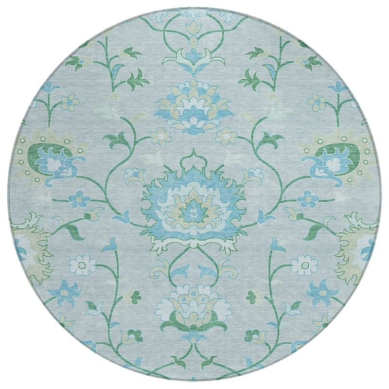Machine Washable Indoor/ Outdoor Traditional Serena Chantille Rug
