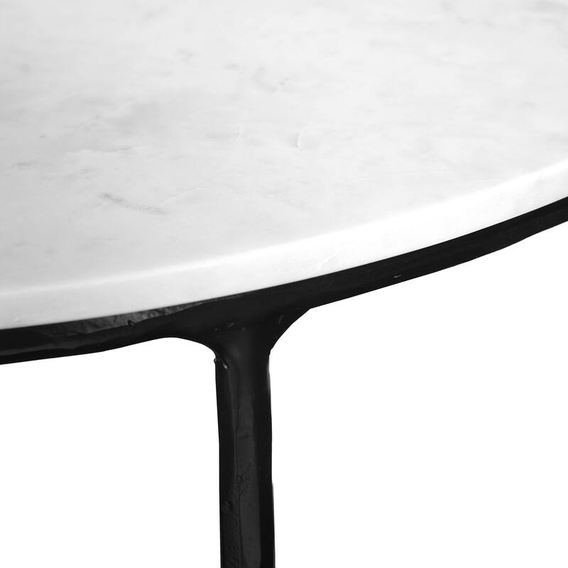 Emryn Marble Demiliune Console Table - 36" x 18" x 30"