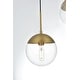 preview thumbnail 5 of 15, Elegant Lighting Eclipse 3 Light 18" Wide Multi Light Pendant with