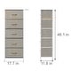 preview thumbnail 57 of 86, Contemporary 5-drawer Chest Vertical Storage Tower- Fabric Dresser