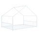 preview thumbnail 50 of 56, Metal Montessori Floor Bed for Kids Bedroom, Floor Bed with Slats & Roof Design, Space Saving Design & No Box Spring Needed