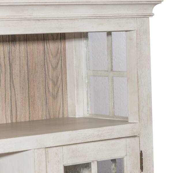 Shop Heartland Antique White Two Glass Doors Display Cabinet