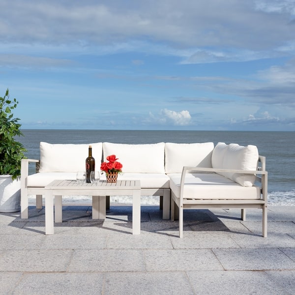 slide 2 of 13, SAFAVIEH Outdoor Endelia Outdoor Living Set Grey / Beige