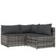 preview thumbnail 62 of 100, vidaXL Patio Corner Sofa with Cushions Black/Brown/Gray Poly Rattan