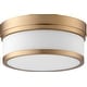preview thumbnail 5 of 3, Quorum International Celeste 2 Light 12" Wide Flush Mount Drum Ceiling Aged Brass