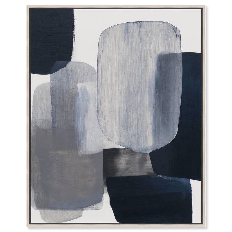 Oceanic Forms I Canvas by Art Remedy - Silver - 24" x 30"