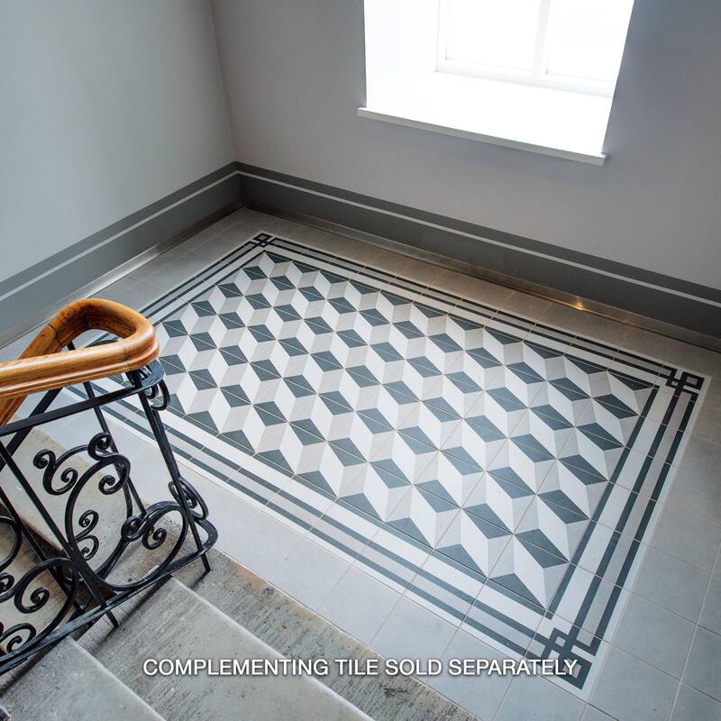 Merola Tile Twenties Frame 7-3/4" x 7-3/4" Ceramic Floor and Wall Trim