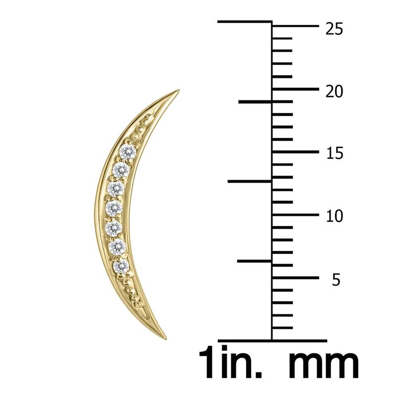 Marquee 1/8 Carat TW Diamond Climber Earrings Set in 14K Yellow Gold