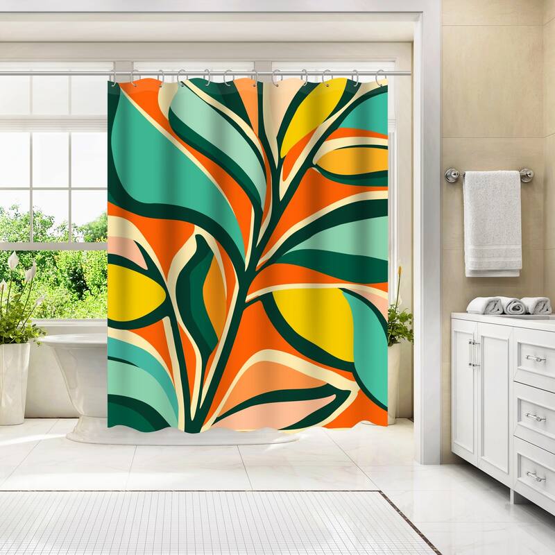 Garden Festival by Modern Tropical Shower Curtain Americanflat