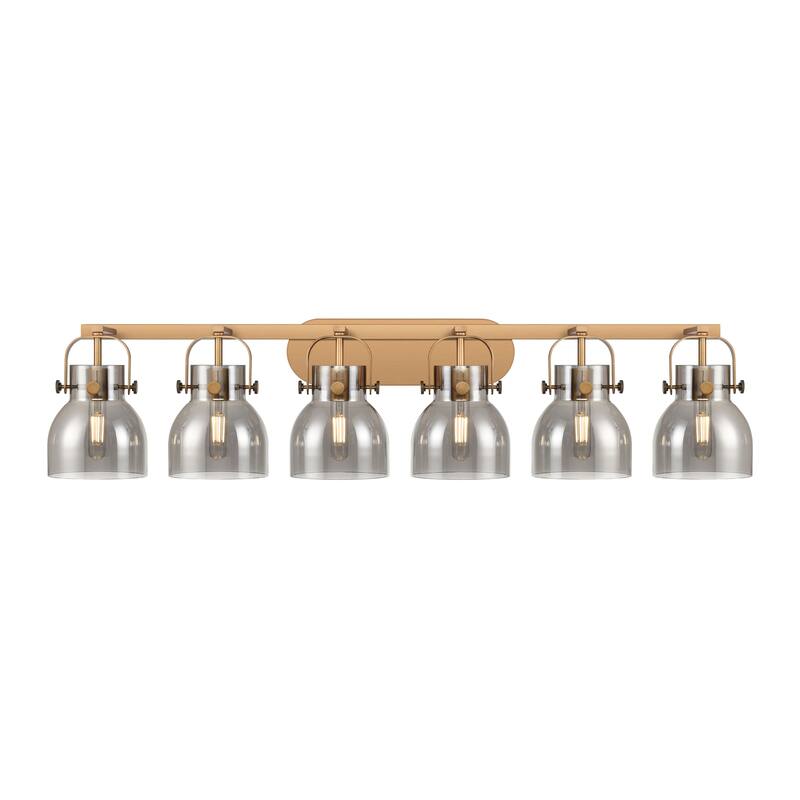 Innovations Lighting Pilaster II Bell - 6 Light 46" Wall-Mounted Bath Vanity Light