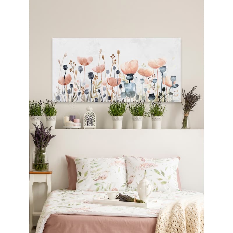 'Wild Poppy Fields' Painting Print on Wrapped Canvas