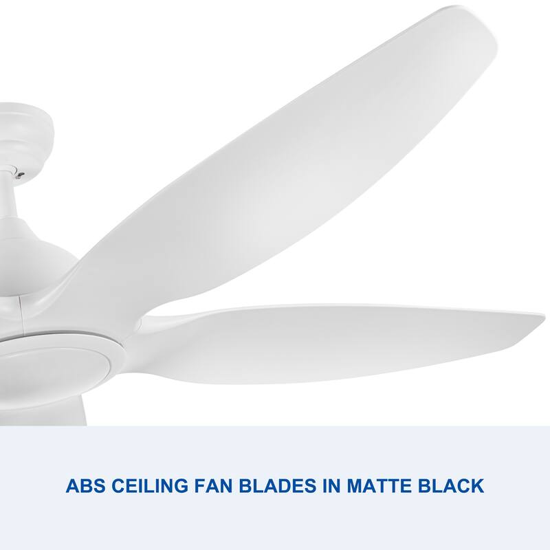 Ceiling Fan with LED Light, 6-Speed Remote Control Reversible Fan with 3-Color Light Settings & Downrod Mount